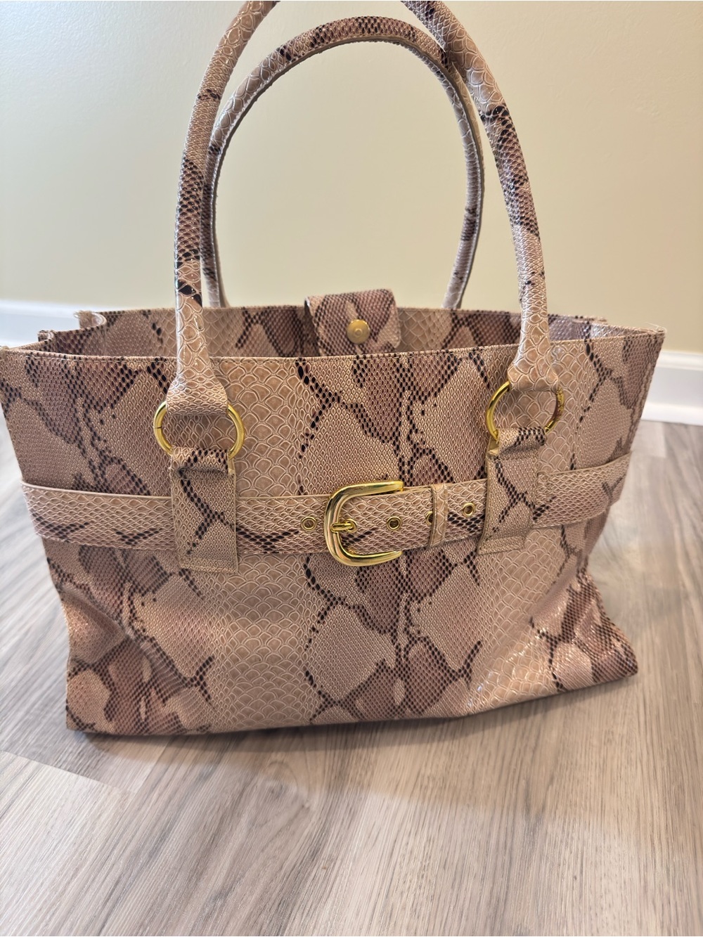 Joan Rivers Classics Collection Snake-Print Tote Bag